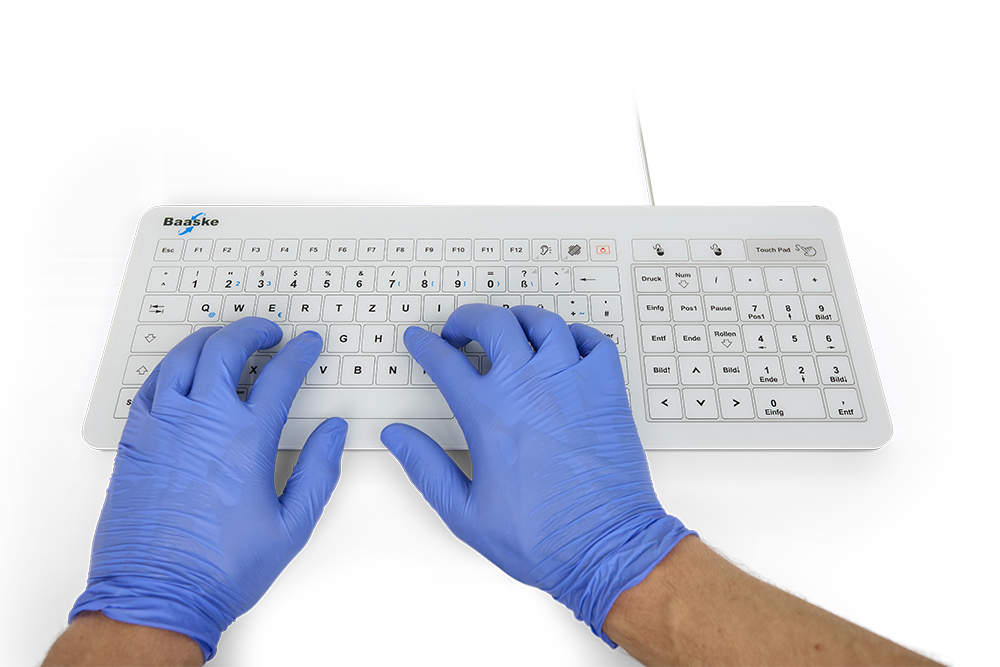 Medizinische Glastastatur Baaske GL03 (DE)