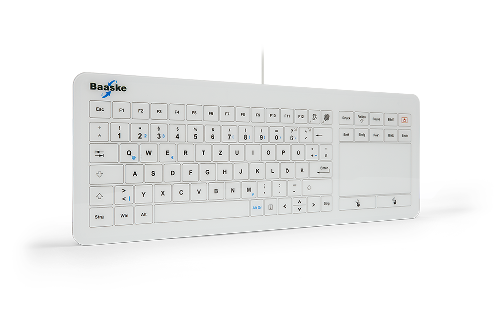 Medizinische Glastastatur Baaske GL03 (DE)